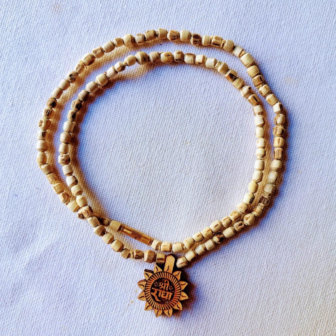 Original Tulsi Mala With Radha Name Pendant